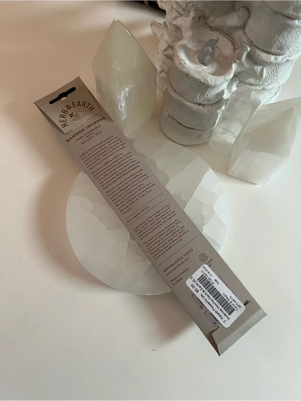 Vanilla Bamboo Incense Sticks - White